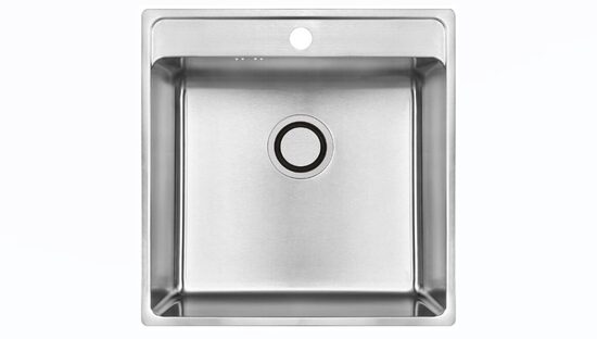 Laveo Nerūsējošā tērauda izlietne BESOS 490x480x210 ar sifonu